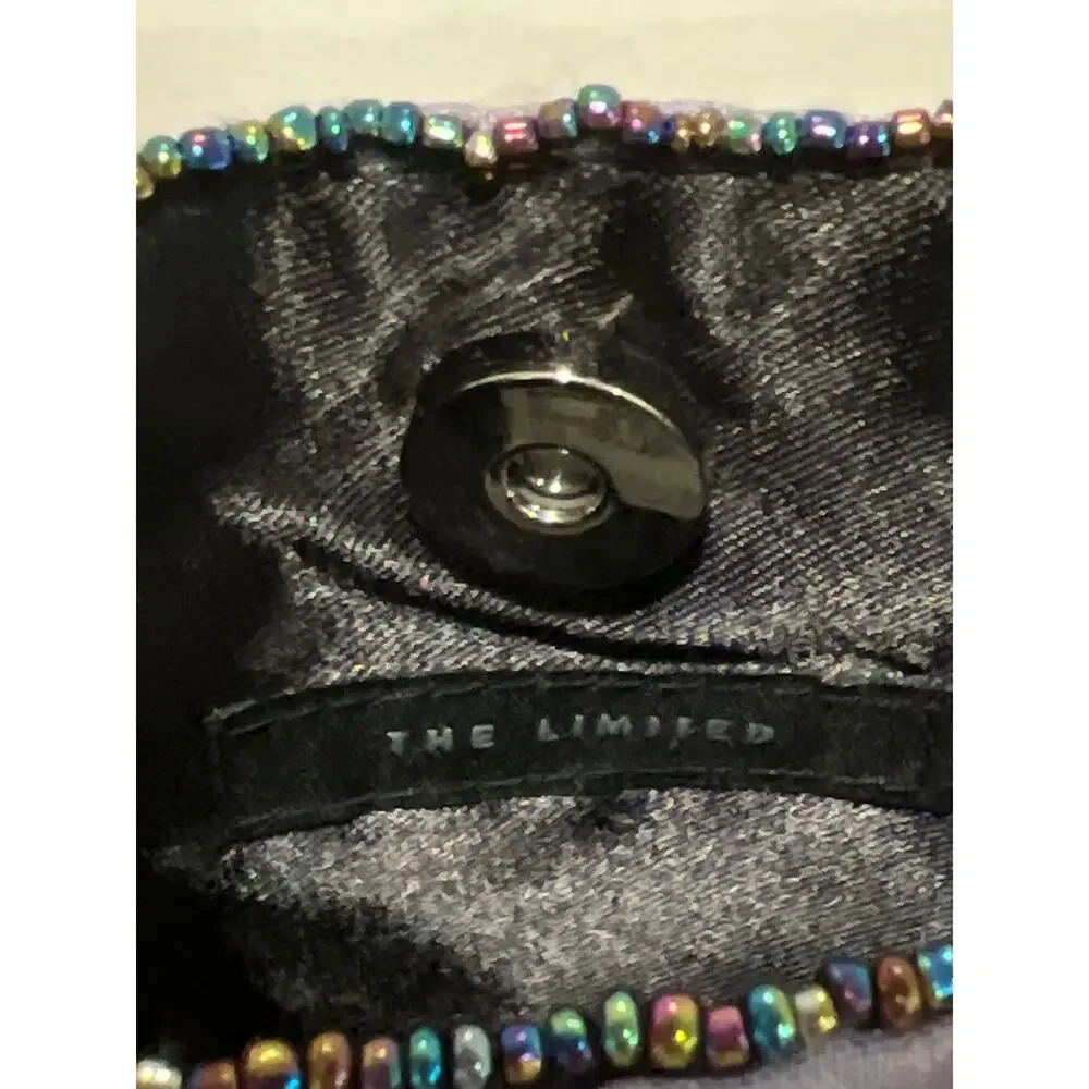 NWT The Limited Women’s Embellished Beaded Ombre Evening Bag Gray Party‎